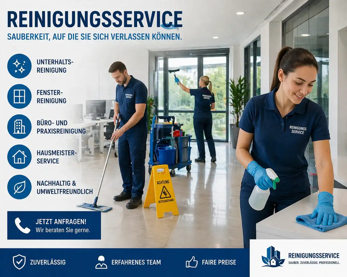 Reinigungsservice – gute Leistung, aber online kaum Vertrauen auf den ersten Blick
