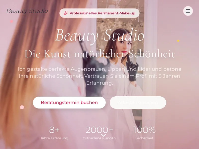 Beauty Studio Lesya Website Screenshot