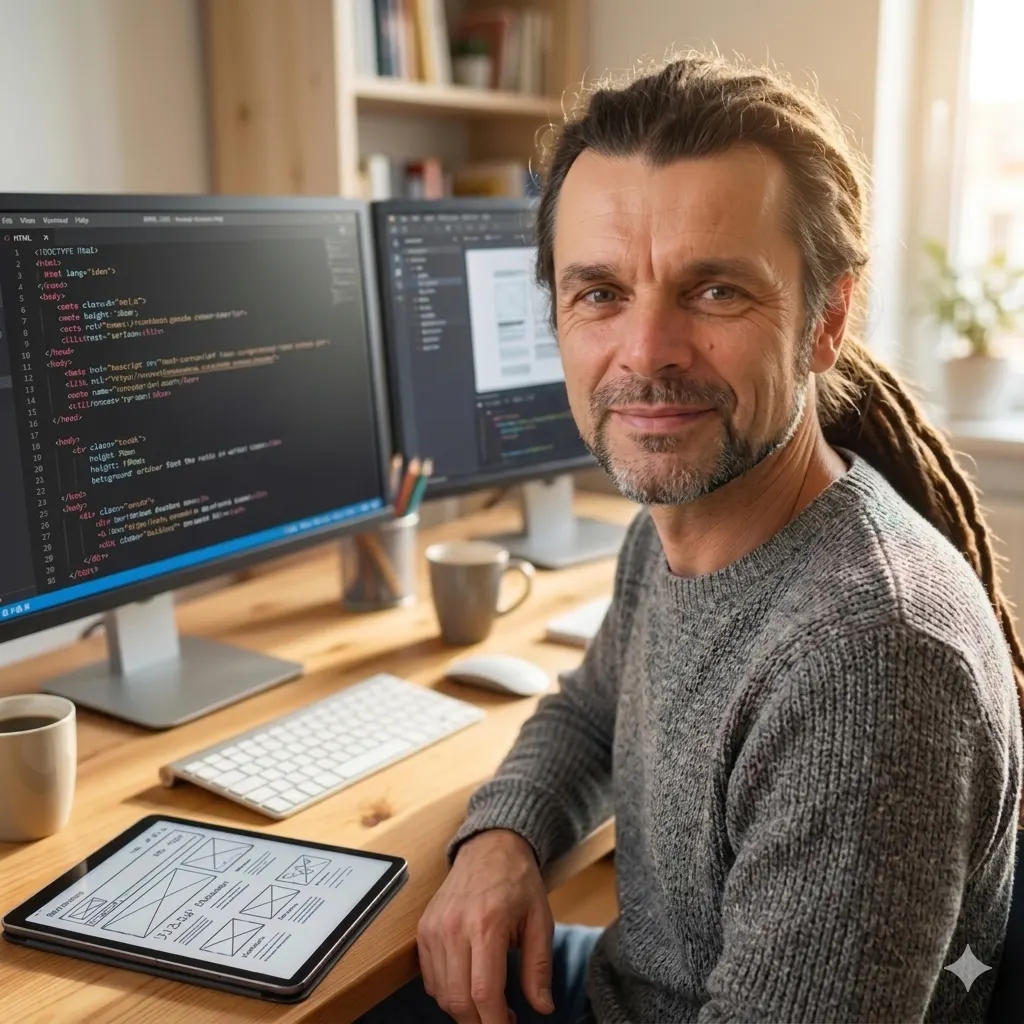Arbeitsgespräch über eine Website